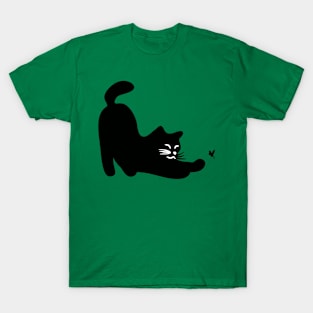 a cat playing with a dragonfly T-Shirt